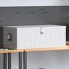 vidaXL Storage Box Silver 90x47x33.5 cm Aluminium