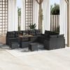 vidaXL Garden Sofa Set with Cushion with Storage 13 pcs Black