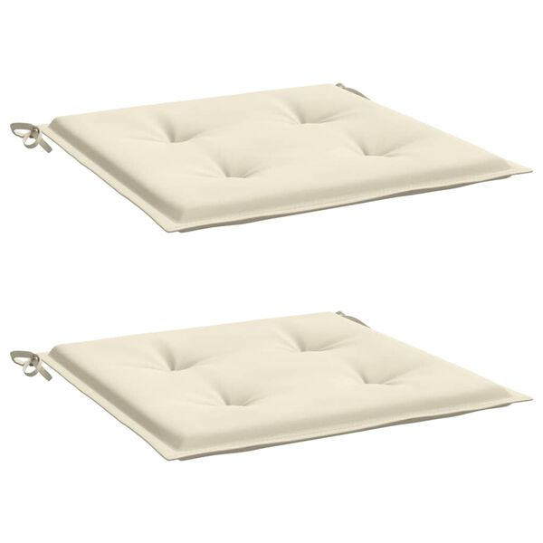 vidaXL Garden Chair Cushions 2 pcs Cream 50x50x4 cm Oxford Fabric
