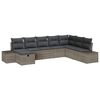 vidaXL Garden Sofa Set 8 pcs Grey Poly Rattan