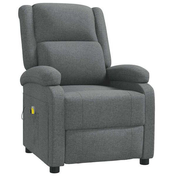 vidaXL Massage Chair Dark Grey Fabric