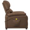 vidaXL Massage Chair Brown Fabric