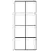vidaXL Sliding Door Aluminium and ESG Glass 90x205 cm Black