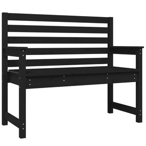 vidaXL Garden Bench Black 109x48x91,5 cm Solid Wood Pine