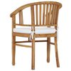 vidaXL Garden Chairs with Cushions 2 pcs Solid Teak Wood