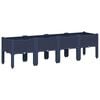 vidaXL Garden Planter with Legs Blue Grey 160x40x42 cm PP