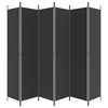 vidaXL 6-Panel Room Divider Black 300x220 cm Fabric