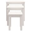 vidaXL Nesting Tables 3 pcs White Solid Wood Pine