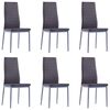 vidaXL Seven Piece Dining Set Grey