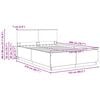 vidaXL Bed Frame Sonoma Oak 150 x 200 cm Engineered Wood