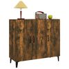 vidaXL Sideboard Smoked Oak 90x34x80 cm Engineered Wood