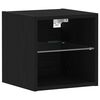 vidaXL TV Wall Cabinets with LED Lights 2 pcs White 30x28.5x30 cm