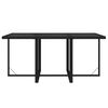 vidaXL 7 Piece Garden Dining Set with Cushions Poly Rattan Black