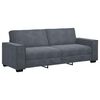 vidaXL 3 Piece Sofa Set with Cushions Dark Grey Velvet