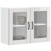 vidaXL Kitchen Wall Cabinet with Glass Door Lucca High Gloss White Engineered Wood