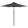 vidaXL Garden Parasol with LEDs and Steel Pole Anthracite 225x225x212cm