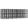 vidaXL Outdoor Dog Kennel Steel 11.06 m&sup2;