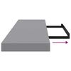 vidaXL Floating Wall Shelves 2 pcs Grey 90x23.5x3.8 cm MDF