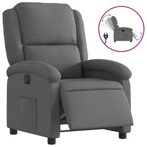 vidaXL Electric Recliner Chair Dark Grey Fabric