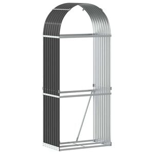 vidaXL Log Holder Anthracite 80x45x190 cm Galvanised Steel