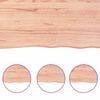vidaXL Table Top Light Brown 200x60x(2-4)cm Treated Solid Wood Live Edge