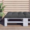 vidaXL Pallet Cushion Black 80x80x12 cm Fabric