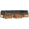 vidaXL Outdoor Sofa Set 7 pcs Natural and Anthracite
