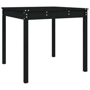 vidaXL Garden Table Black 82.5x82.5x76 cm Solid Wood Pine
