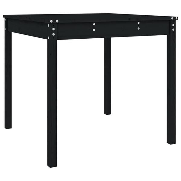 vidaXL Garden Table Black 82.5x82.5x76 cm Solid Wood Pine