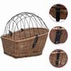 vidaXL Bike Rear Basket with Cover 55x31x36 cm Natural Willow