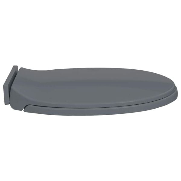 vidaXL Soft-Close Toilet Seat Grey Oval