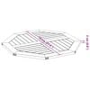 vidaXL Table Top 70x70x2 cm Octagonal Solid Wood Acacia