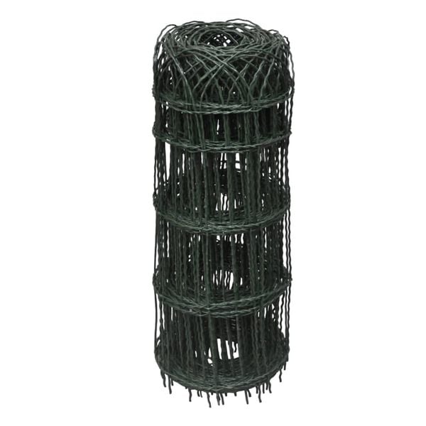 vidaXL Garden Border Fence Powder-coated Iron 10x0.65 m