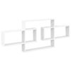 vidaXL Wall Shelf White 130 x 10 x 50 cm Engineered Wood