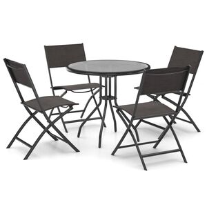 vidaXL 5 Piece Outdoor Dining Set Steel