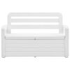 vidaXL Garden Storage Bench 132.5 cm Plastic White