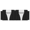vidaXL Headboard Cushion "Viana" Black and White 137 cm Double Faux Leather