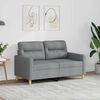 vidaXL 2-Seater Sofa Light Grey 120 cm Fabric