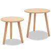 vidaXL Side Table Set 2 Pieces Solid Pinewood Brown