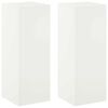 vidaXL Plant Stand 2 pcs White 30 x 30 x 80 cm Steel