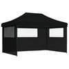 vidaXL Party Tent Black with Black Frame Oxford Fabric