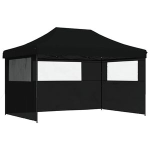 vidaXL Party Tent Black with Black Frame Oxford Fabric