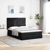 vidaXL Ottoman Bed with Mattresses Black Double Velvet