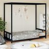 vidaXL Kids Bed Frame Black 90x190 cm Solid Wood Pine
