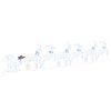 vidaXL LED Reindeers 7 pcs White Fabric