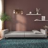 vidaXL 2-Seater Sofa Bed with Two Pillows Light Grey Velvet