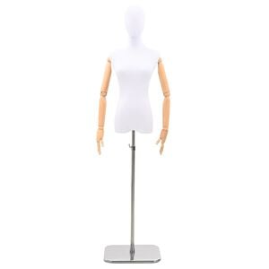 vidaXL Adjustable 165-213 cm Mannequin with Base Female PP White