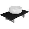 vidaXL Bathroom Furniture Set | Black, White | Engineered wood, Ceramic | Medium