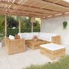 vidaXL 8 Piece Garden Lounge Set with Cushions Solid Teak Wood