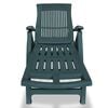 vidaXL Sun Lounger with Footrest Plastic Green